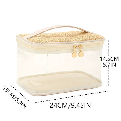 2024 Saco de higiene de viagem portátil de PVC de grande capacidade Saco de armazenamento cosmético para moda