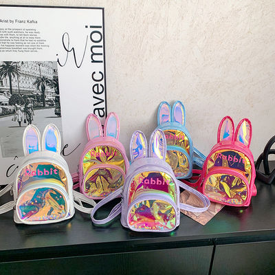 Logotipo personalizado aceito 3D coelho crianças mochila escolar saco de papelão saco menina fofinha