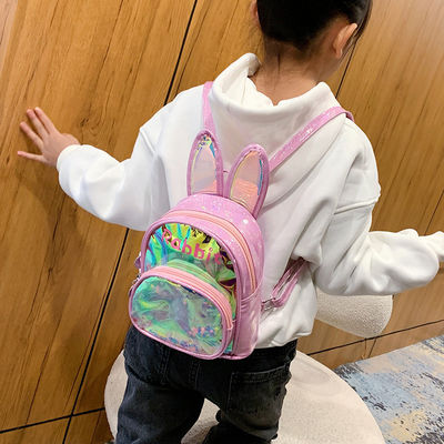 Logotipo personalizado aceito 3D coelho crianças mochila escolar saco de papelão saco menina fofinha
