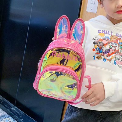 Logotipo personalizado aceito 3D coelho crianças mochila escolar saco de papelão saco menina fofinha