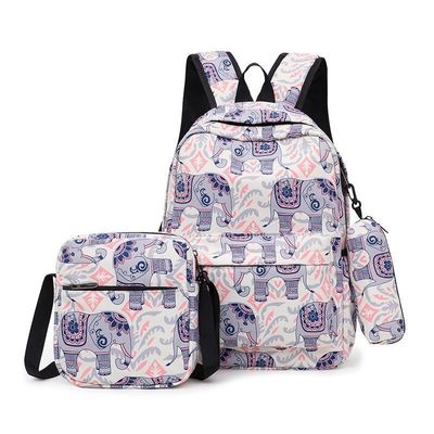 Vida diária da escola 3 peças Sacos escolares para adolescentes Mochila de impressão feminina