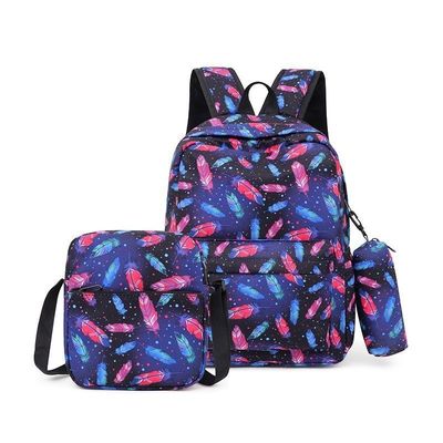 Vida diária da escola 3 peças Sacos escolares para adolescentes Mochila de impressão feminina