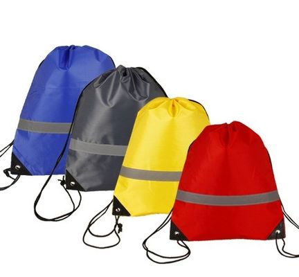 Fechamento de cordas Logotipo personalizado 210D Mochila de poliéster de cordas para viagens