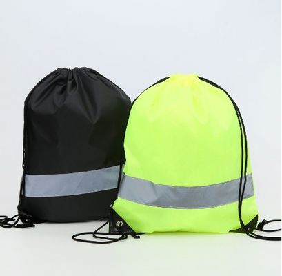 Fechamento de cordas Logotipo personalizado 210D Mochila de poliéster de cordas para viagens