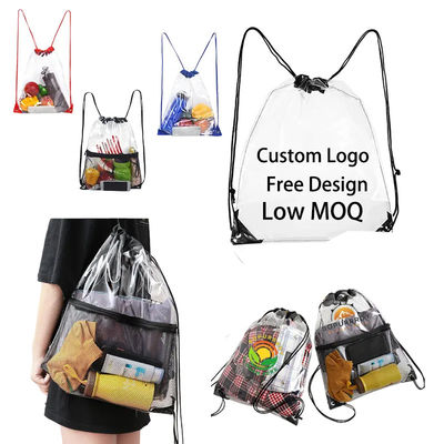 Fechamento de cordas Logotipo personalizado 210D Mochila de poliéster de cordas para viagens