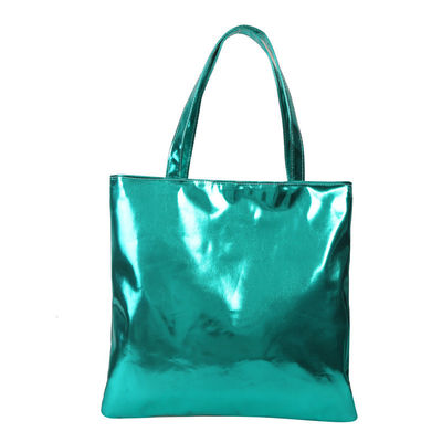Bolsa de mão suave Tote Simples cor sólida brilhante Patente de couro para mochila de compras menina fofinha