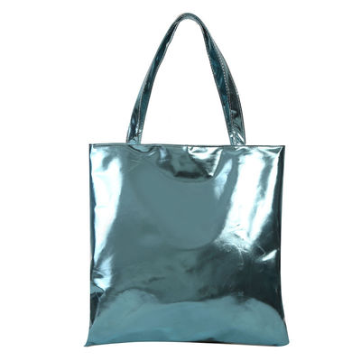 Bolsa de mão suave Tote Simples cor sólida brilhante Patente de couro para mochila de compras menina fofinha