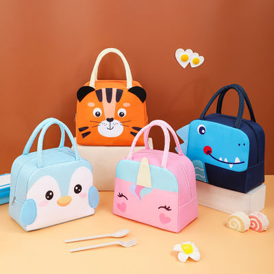 Carrinho de estilo animado entrega de comida térmica bolsa de frio isolado para crianças cor personalizada
