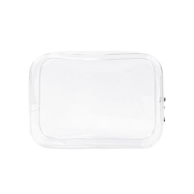 Saco de plástico com fecho de fechadura de higiene cosmética de tamanho personalizado Logotipo Saco de maquiagem clara para mulheres Estilo de moda