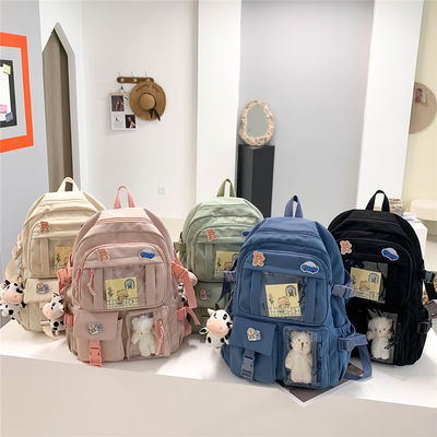 Mochila coreana personalizada de cor chinesa mochilas escolares Kawai bonitas para meninas do ensino médio