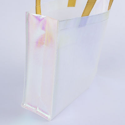 Logotipo personalizado impresso Não tecido Metal Brilhante Laminado Bolsa de presente Tote para a vida diária