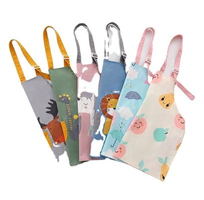 Uniform Bulk Cute Waterproof PU Enfermagem Crianças Crianças Pintura Avental com mangas
