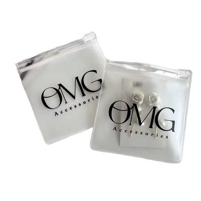 Bolsa de jóias de plástico Ziplock de logotipo personalizado transparente para embalagens de jóias personalizadas
