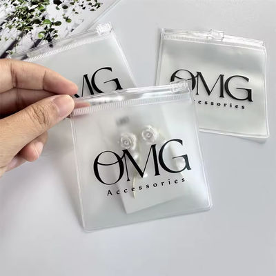 Bolsa de jóias de plástico Ziplock de logotipo personalizado transparente para embalagens de jóias personalizadas
