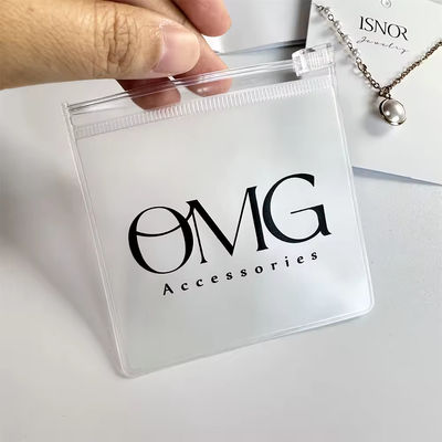 Bolsa de jóias de plástico Ziplock de logotipo personalizado transparente para embalagens de jóias personalizadas