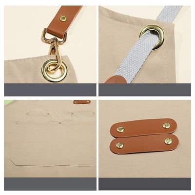 OEM/ODM Apron utilitário de lona encerada aceitável para jardinagem em restaurantes e cafés