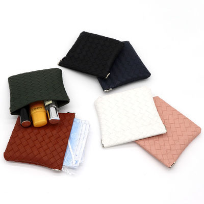 Bolsa de couro de noiva de casamento personalizada Bolsa de cosméticos de couro de donzelas em padrão sólido