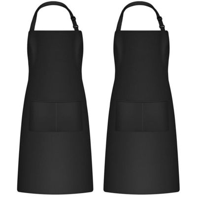 Tipo de tecido uniforme Logotipo personalizado impermeável Chef Kitchen Apron para Cafés Restaurantes Cozinhar