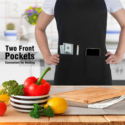 Tipo de tecido uniforme Logotipo personalizado impermeável Chef Kitchen Apron para Cafés Restaurantes Cozinhar