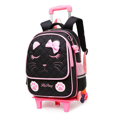 Logotipo personalizado Moda Crianças Crianças Cartoon Wheel Trolley Saco escolar para pré-escola