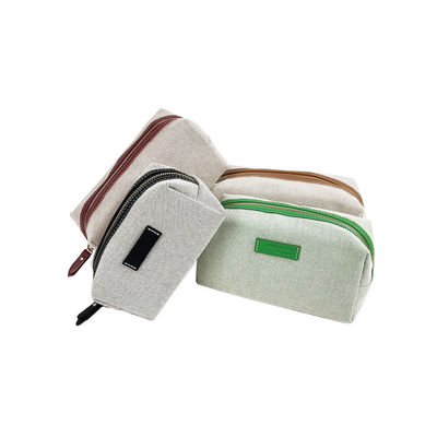 Mini sacos cosméticos logotipo personalizado viagem sacos pesados de maquiagem de lona sacos higiênicos para meninas