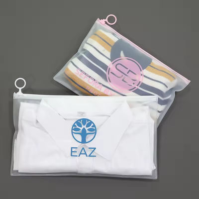 Saco de viagem transparente de PVC cosmético com fecho de fecho