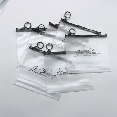 Saco de viagem transparente de PVC cosmético com fecho de fecho