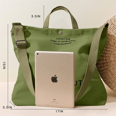 Sacos de compras de algodão reutilizáveis de grande capacidade com duas alças Sacos de lona ecológicos