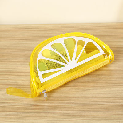 Saco à prova d'água de zip de lavagem personalizado Saco cosmético de PVC de grande capacidade com design de frutas