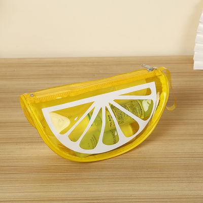 Saco à prova d'água de zip de lavagem personalizado Saco cosmético de PVC de grande capacidade com design de frutas