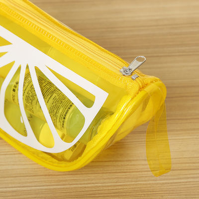 Saco à prova d'água de zip de lavagem personalizado Saco cosmético de PVC de grande capacidade com design de frutas
