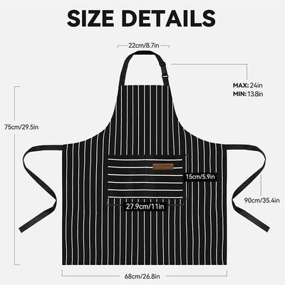 Restaurante Bar Farol de cozinha Unisex com 2 bolsos e design em relevo avançado