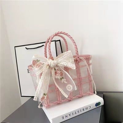 Poliéster revestimento PVC tecido Tote Jelly sacos para presentes de mulheres e casamentos escolha ideal