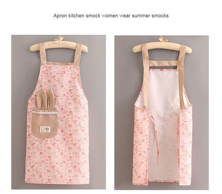 Cozinheiros Uniforme Logotipo Impresso Personalizado Mulheres Algodão Ajustável Polyester Bib Apron de Cozinha