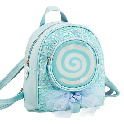 Vida diária da escola bolsas de desenho animado coloridas de bebê com luzes LED de brilho de design
