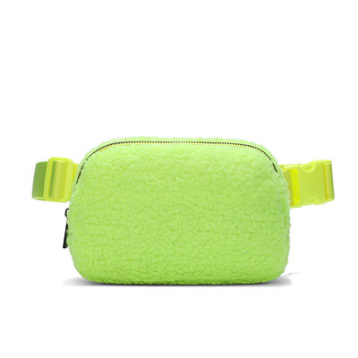OEM/ODM aceito Bolsa de cinto Sherpa Cute Feminino Moda Berber Fleece Fanny Pack
