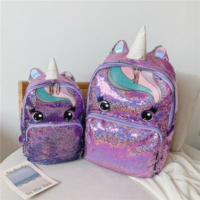 Logotipo personalizado Rainbow Glitter Bolsas escolares para adolescentes raparigas mais novo estilo na moda