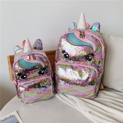 Logotipo personalizado Rainbow Glitter Bolsas escolares para adolescentes raparigas mais novo estilo na moda
