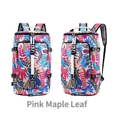 Saco feminino com padrão floral Saco de ginástica Saco de fitness para atividades ao ar livre e viagens