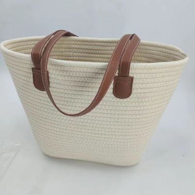 Saco de palha de tecido natural feito à mão A combinação perfeita de estilo e função