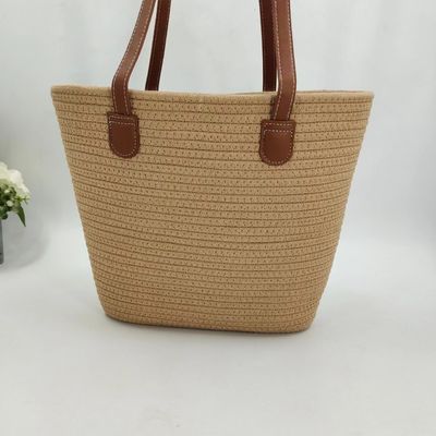Saco de palha de tecido natural feito à mão A combinação perfeita de estilo e função