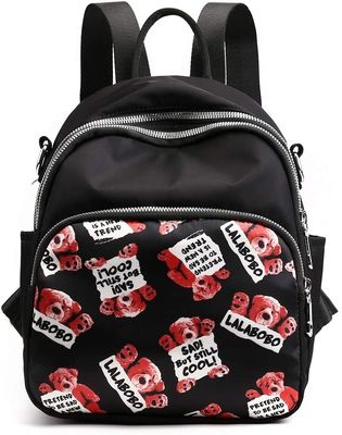 Bolsa de Mochila Pequena de Cor Personalizada para Mulheres Meninas Mini Bolsa de Dia de Nylon Multifunção Bolsa Escolar de Viagem