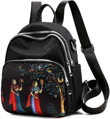Bolsa de Mochila Pequena de Cor Personalizada para Mulheres Meninas Mini Bolsa de Dia de Nylon Multifunção Bolsa Escolar de Viagem