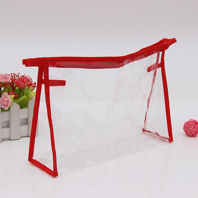 Saco de maquiagem para mulheres transparente PVC impermeável Saco de higiene para viagens para a vida diária