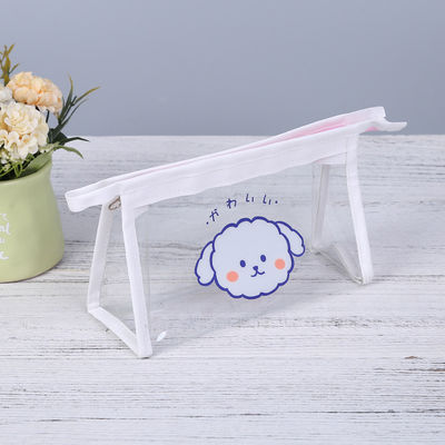 Saco de maquiagem para mulheres transparente PVC impermeável Saco de higiene para viagens para a vida diária