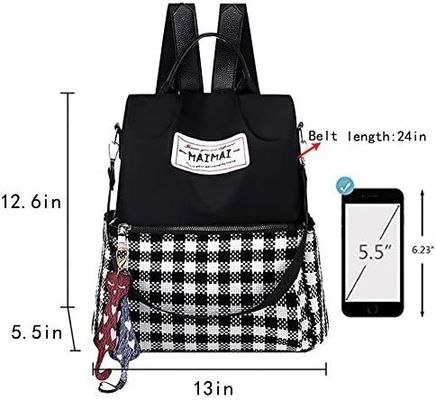 Bolsa de bolso de interior para mulheres Bolsa de mochila de Oxford para a escola de viagens anti-roubo