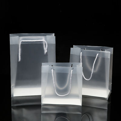 Saco de embalagem de compras de presentes transparente reutilizável com alças mais recente estilo de moda