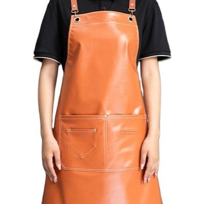 Logotipo personalizado de couro impermeável de cozinheiros aventais para cafés restaurantes trabalho cozinha Tipo de item