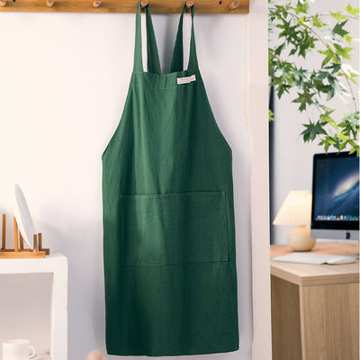 Avental de algodão personalizado com bolso para casa Restaurante Bar Uniforme de café
