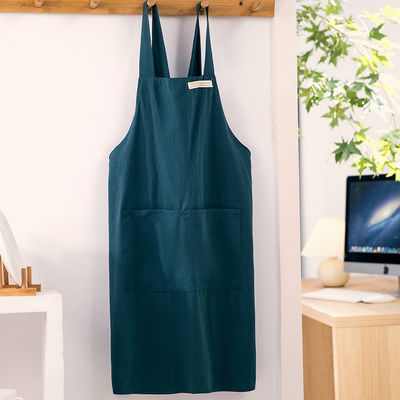 Avental de algodão personalizado com bolso para casa Restaurante Bar Uniforme de café